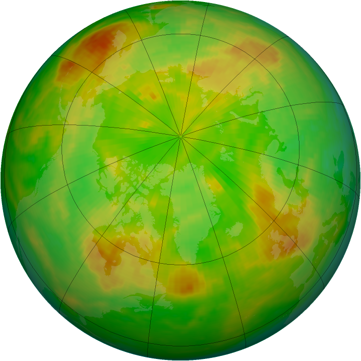 Arctic ozone map for 06 June 1989